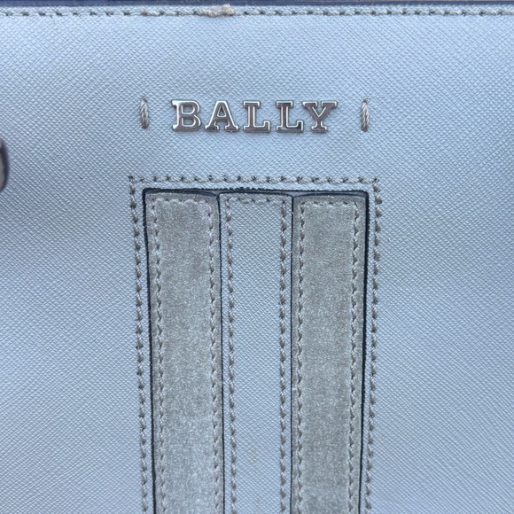 Project Bag! Bally Supra Light Gray Leather and Suede Tote - Picture 9 of 16